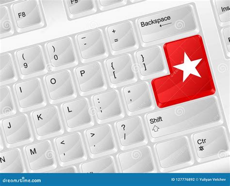 Computer Keyboard Star Symbol Stock Vector - Illustration of technology, symbol: 127776892