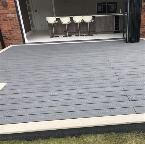 Mist Grey Composite Decking- 3.6m x 146mm x 25mm | The Outdoor Look