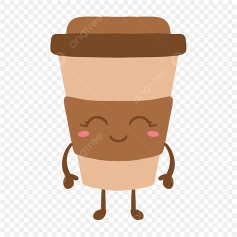 Happy Coffee Clipart Hd PNG, Cute Happy Coffee, Coffee, Cute, Happy PNG Image For Free Download