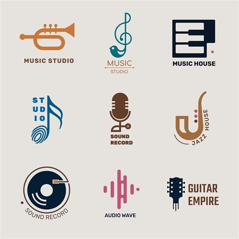 Download premium vector of Editable flat music vector logo design set by Busbus about logo, jazz ...