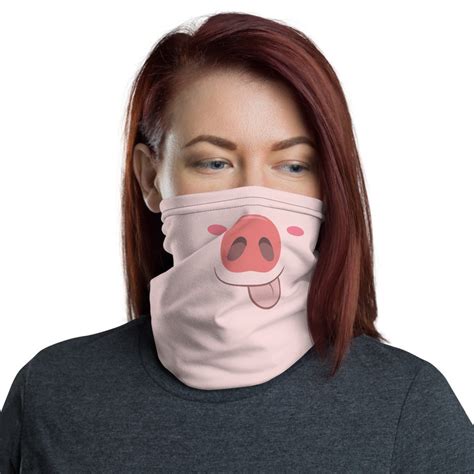 Cute Pig Neck Gaiter Pig Snout Washable Face Mask Adult | Etsy