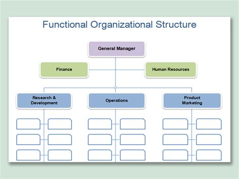 Functional Organizational Chart Template | Master Template