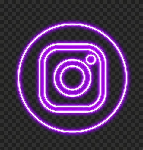 Purple Neon Instagram Logo Icon PNG | Citypng