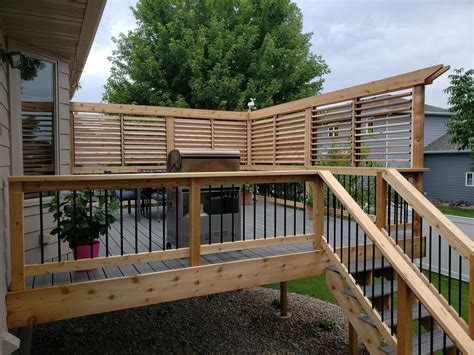 Beautiful Privacy Wall above Deck Railing on Raised Deck - Traditional - Deck - Toronto - by ...