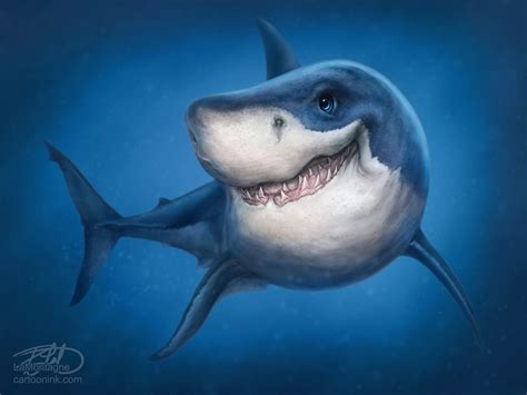 Great White Shark Totem - LaMontagne Art