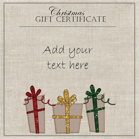 Christmas Gift Certificate Templates