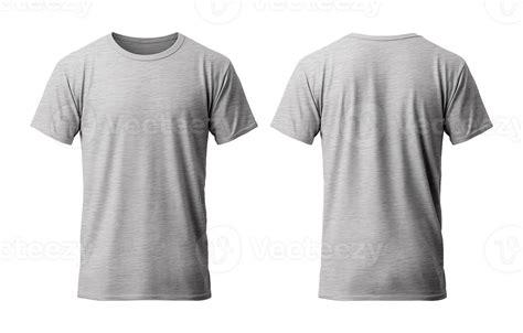 Plain Gray T Shirt Front And Back