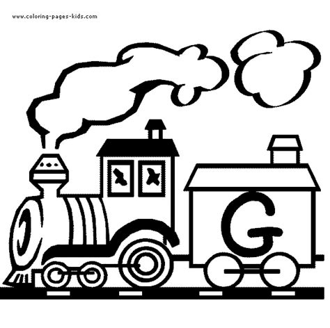 Train Alphabet color page - Coloring pages for kids - educational coloring pages - printable ...