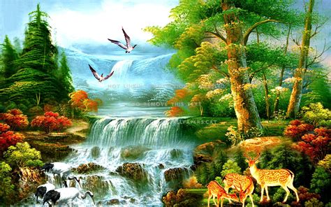 Waterfall Art Wallpapers - Top Free Waterfall Art Backgrounds - WallpaperAccess