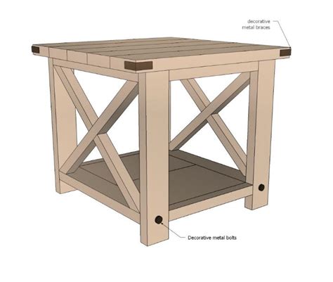 10 Free DIY Farmhouse End Table Plans