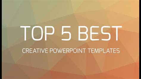 Top 5 Best Creative Powerpoint Templates - YouTube