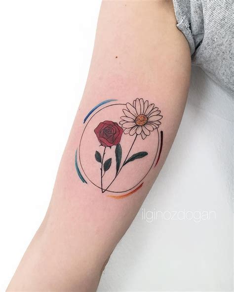 Flower Tattoo on Woman's Arm