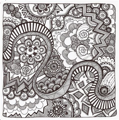 Free Printable Zentangle Coloring Pages for Adults