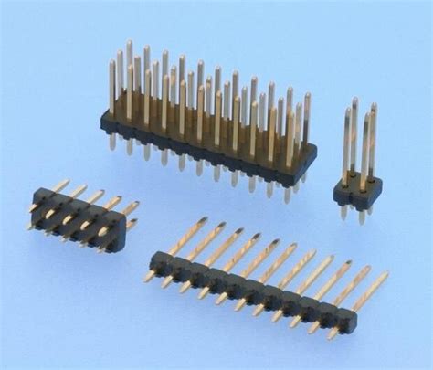 PCB Board Connector 2.54mm Pin Header Connector Straight Height 2.54mm Gold Flash