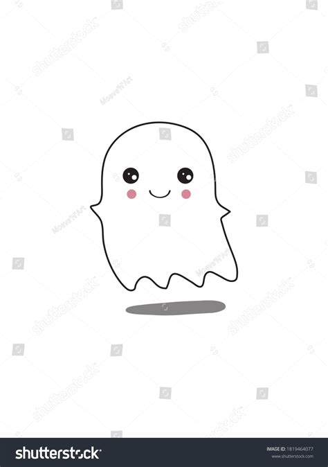 Cute Smiling Ghost Illustration Vector Stock Vector (Royalty Free) 1819464077 | Shutterstock