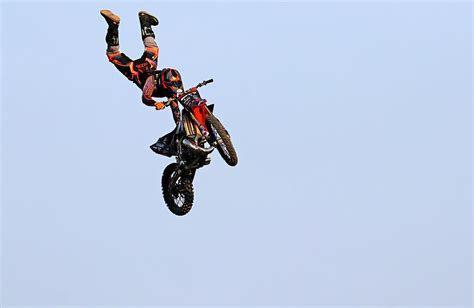 Dirt Bike Stunts - In The Air IV Photograph by Debbie Oppermann - Fine Art America