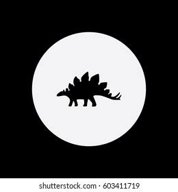 Stegosaurus Icon Silhouette Vector Illustration Stock Vector (Royalty Free) 603411719 | Shutterstock