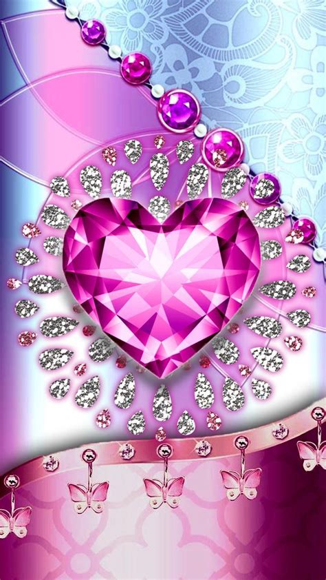 Pink Diamond Heart Wallpaper