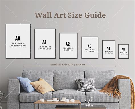 Wall Art Size Guide Standard Frame Size Guide Poster Sizes - Etsy