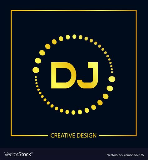 Initial letter dj logo template design Royalty Free Vector