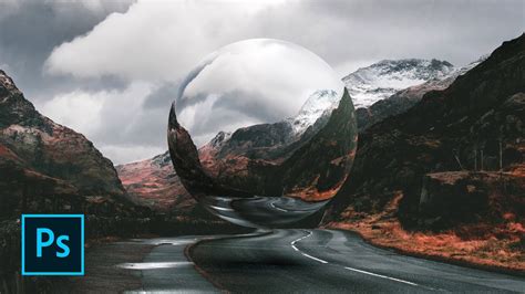 Photoshop Tutorial: Surreal Glass Sphere Floating Within a Landscape - Elite Designer