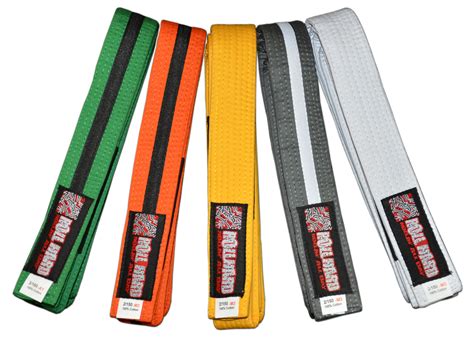 ROLL HARD IBJJF Kids Brazilian Jiu Jitsu Belts Rank System