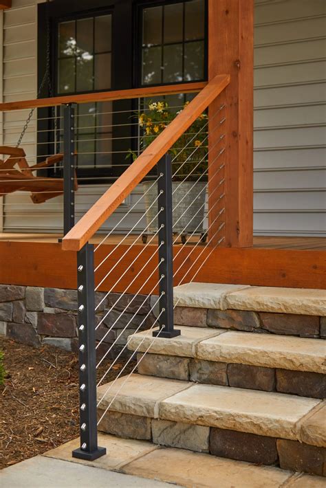 Wood Cable Railing Kits for a Wrap Around Porch - Viewrail