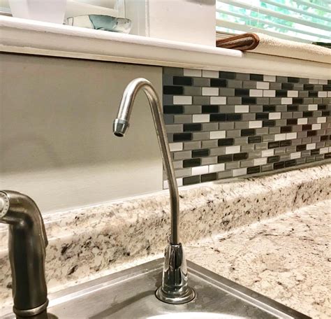 DIY Peel And Stick Backsplash - The Frugal South