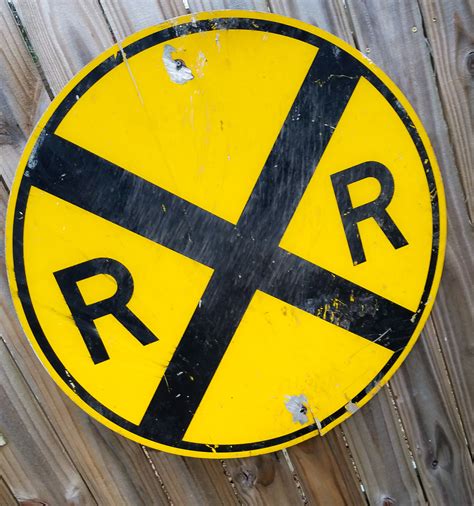 Buy Custom Vintage Rail Road Crossing Sign, made to order from Metal ...