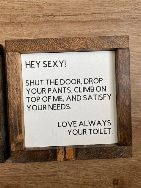 Funny Bathroom Signs Humor Signs Wood Sign Bathroom Decor | Etsy | Bathroom signs, Funny ...