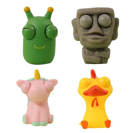 Kids Toy 2023 Art Creativity Animals With Pop Out Eyes Fun Squeeze Stress Relief Toys For Kids ...