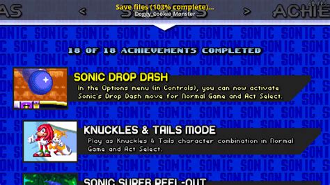 Save files (103% complete) Everything Unlocked [Sonic 3 A.I.R.] [Mods]