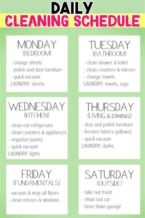 Daily cleaning schedule - This daily cleaning checklist with stop feeling overwhelmed by clutter ...