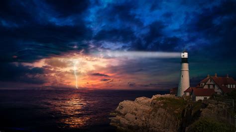 Lighthouse Sunset Wallpapers - Top Free Lighthouse Sunset Backgrounds - WallpaperAccess