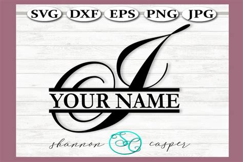 Split Monogram Letter J Single Letter File (291454)