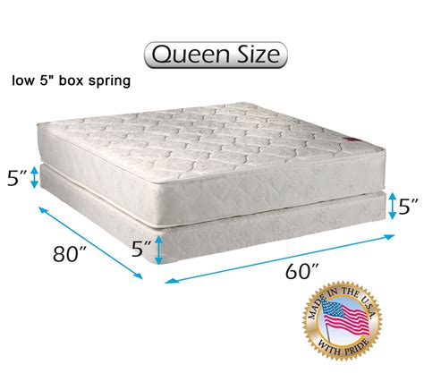 Legacy 2-Sided (Queen Size) Mattress and Low Profile Box Spring Set with Bed Frame Included ...