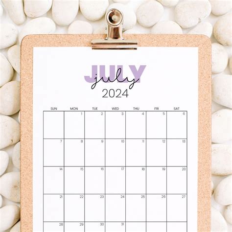 2024 Monthly Calendar Template Printable Free - Ali Mariejeanne