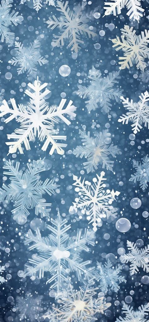 Snowflakes Fall Blue Wallpapers - Winter Wallpapers for iPhone 4k