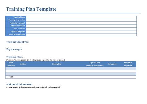 Training Plan Template Free | EOUA Blog