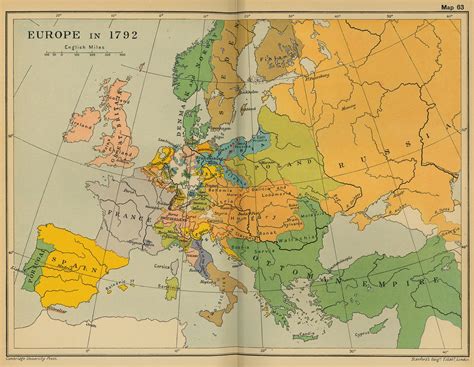 Map of Europe in 1792