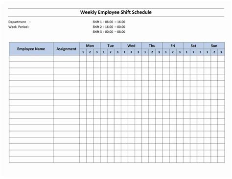 Weekly 8 Hour Shift Schedule | Monthly schedule template, Daily schedule template, Schedule calendar