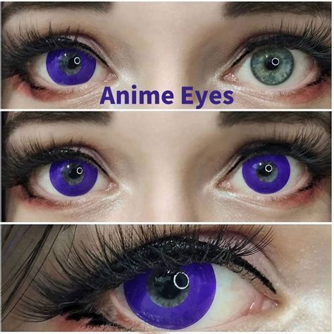 2Pcs Cosplay Lens Colored Contact Lenses Anime Eyes Hallowen Cosmetics Foe Eyes Yearly Use 14 ...