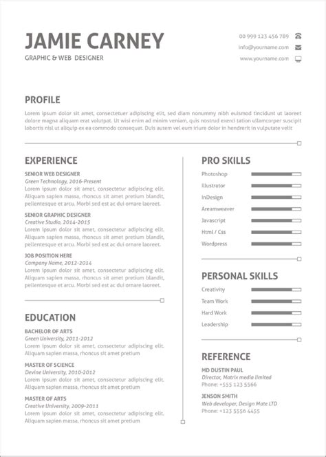 Editable Resume Template Cv Template For Ms Word Professional Resume | Images and Photos finder