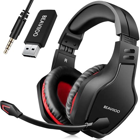 Buy Wireless Gaming Headset PC, PS5, PS4-50-Hr Battery, Noise-Canceling Mic, Surround Sound, for ...