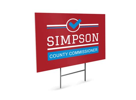 Commissioner Political Yard Sign Template | MyCreativeShop