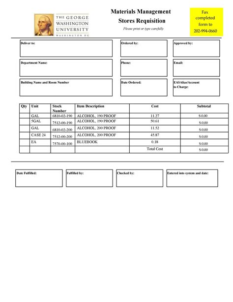 50 Professional Requisition Forms [Purchase / Materials / Lab]