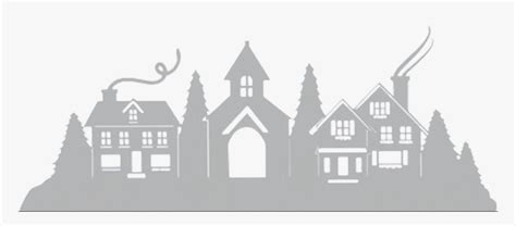 Christmas Village Silhouette Svg Free, HD Png Download , Transparent Png Image - PNGitem