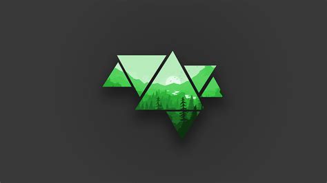 Minimalist Mountains Green 4k Wallpaper,HD Artist Wallpapers,4k Wallpapers,Images,Backgrounds ...