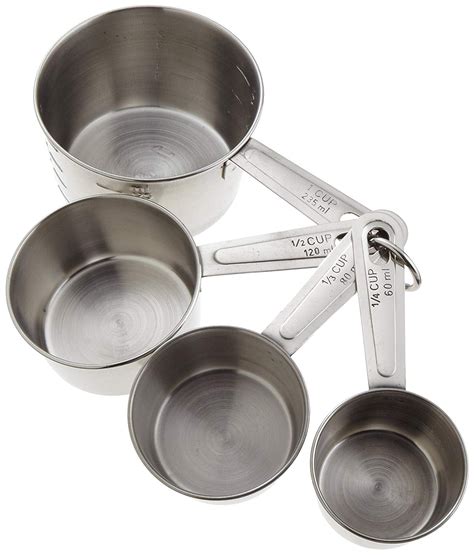 Classic Stainless Steel Measuring Cups, Set of 4, Stainless steel By Good Cook - Walmart.com ...