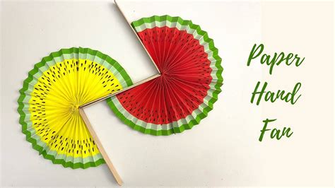 DIY PAPER HAND FAN / Paper Crafts For School / Paper Craft / Easy kids craft ideas / Paper Craft ...